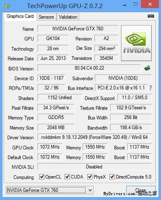 gtx760 2g显存多少钱