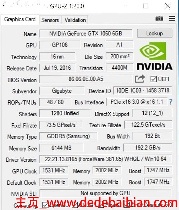 64位gtx1060显卡多少钱