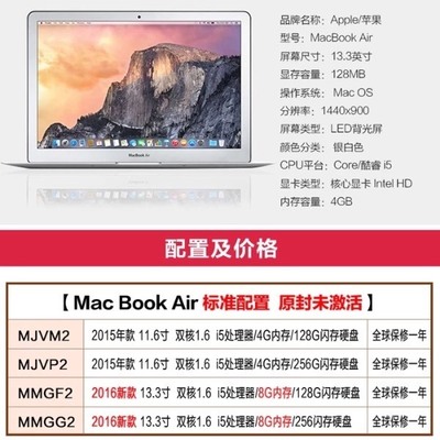 mac air分辨率多少钱