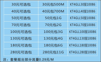 移动4g有多少兆流量