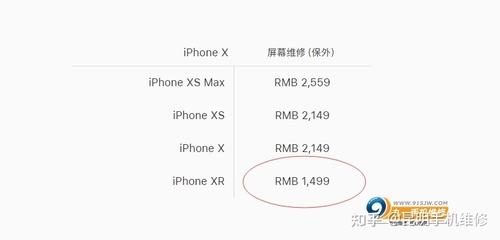 iphonex换外屏多少钱